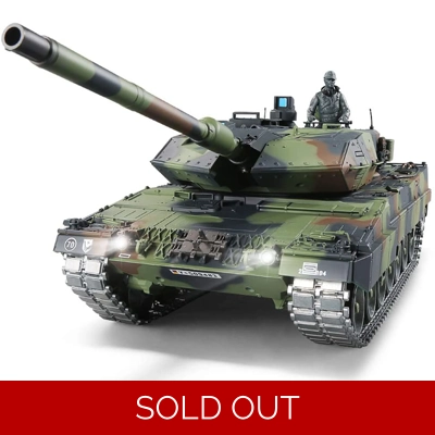 Heng long Leopard 2 A6 Battle Tank --- Pro Version Metal Gears & Tracks -- BB & IR Battle 7.0 v